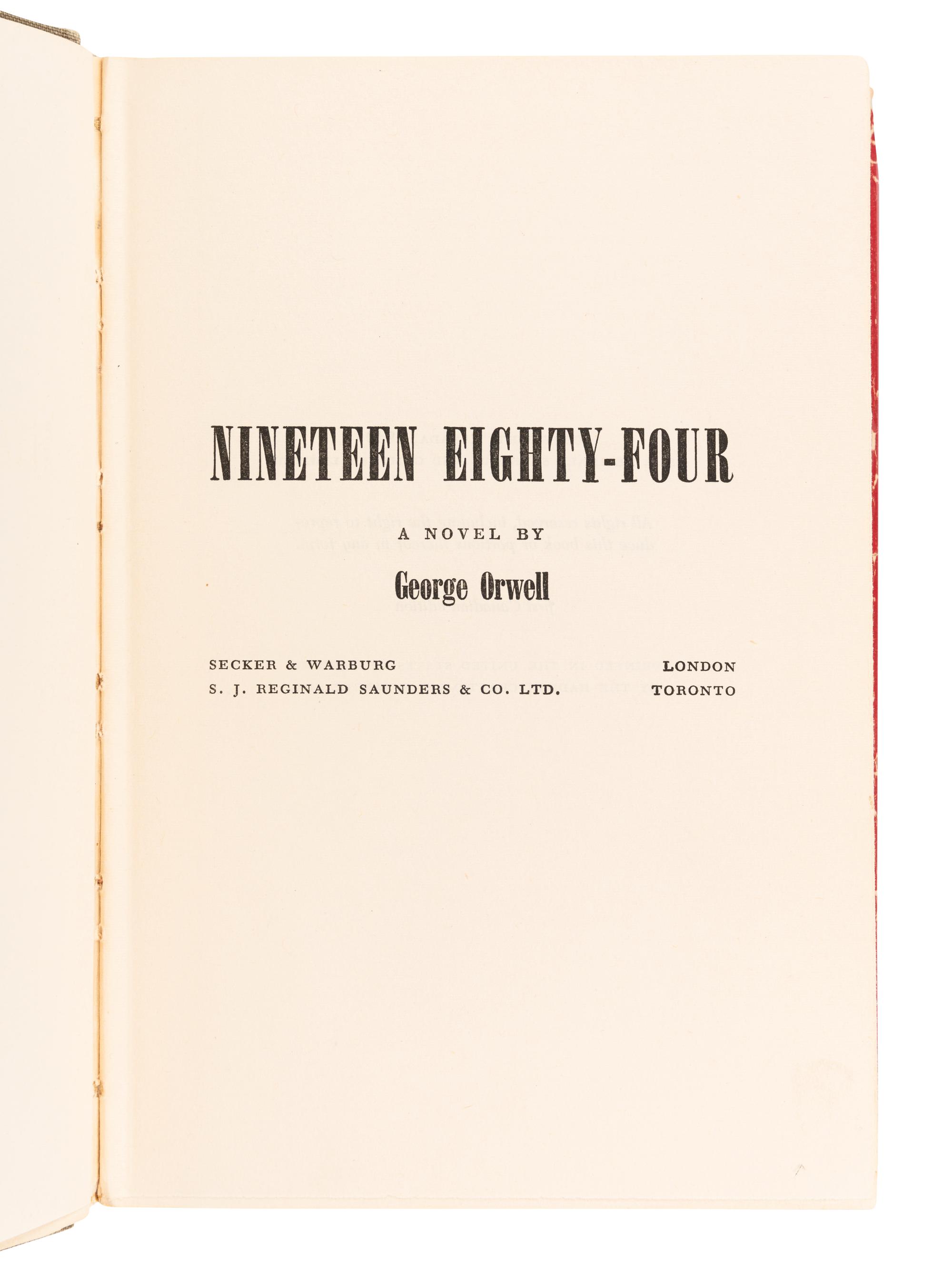 ORWELL, George (1903-1950). A group of 5 works, comprising: