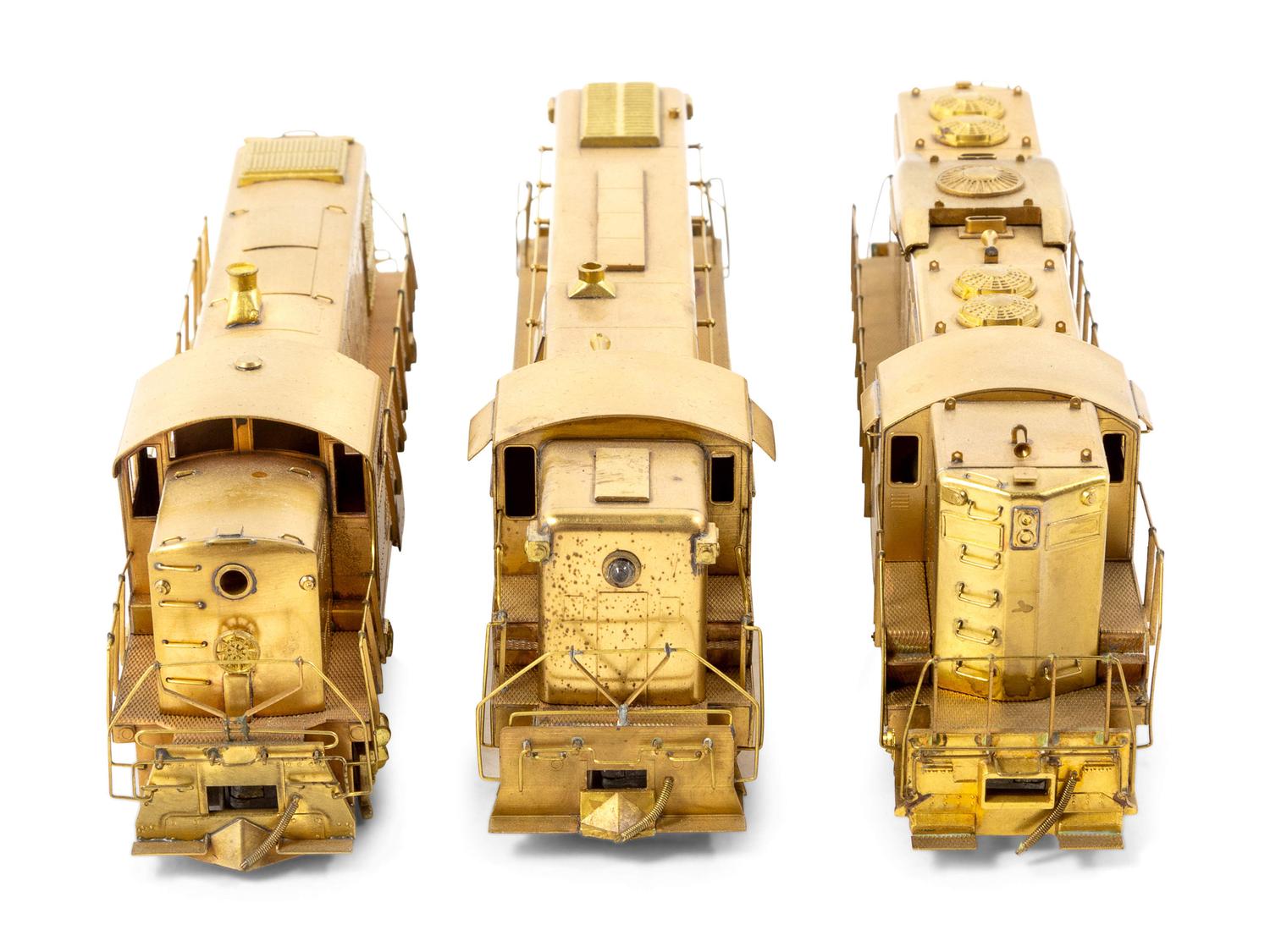 A Group of Three Brass HO-Gauge Diesel Locomotives