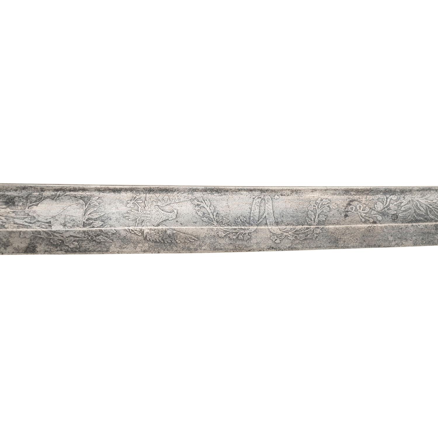Roby Model 1850 Foot Officers Sword in 1850 Staff & Field Scabbard Presented to Lt. Col. Henry Merwin - 27th Connecticut Volunteers - KIA at Gettysburg