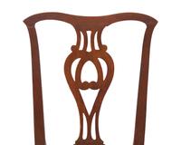 A Pair Of Chippendale Carved Mahogany Side Chairs