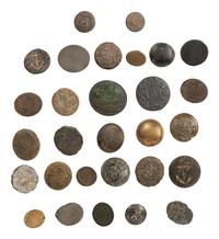 [MILITARIA] 29 miscellaneous American and European buttons from the Estate of Carroll J. Delery III