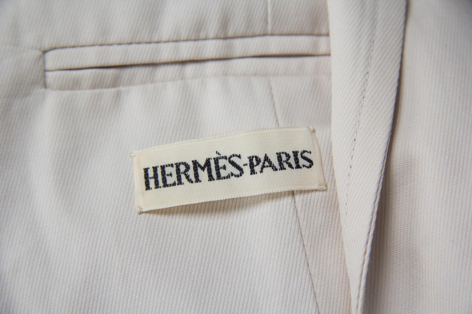 An Hermes Tan Cotton Trench Coat,