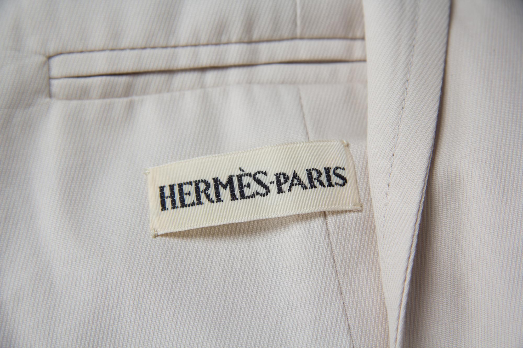 An Hermes Tan Cotton Trench Coat,