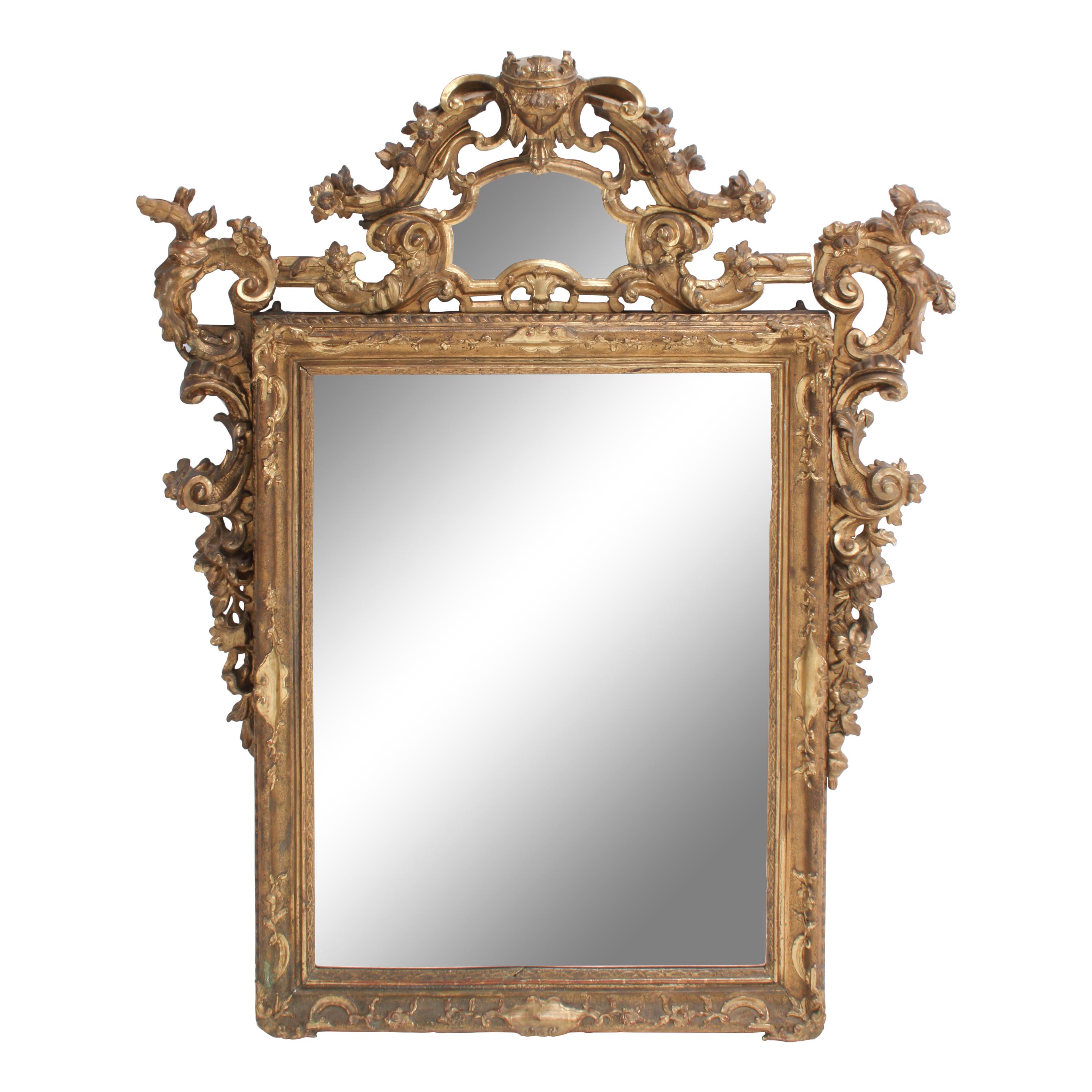 A Régence Style Giltwood Mirror
