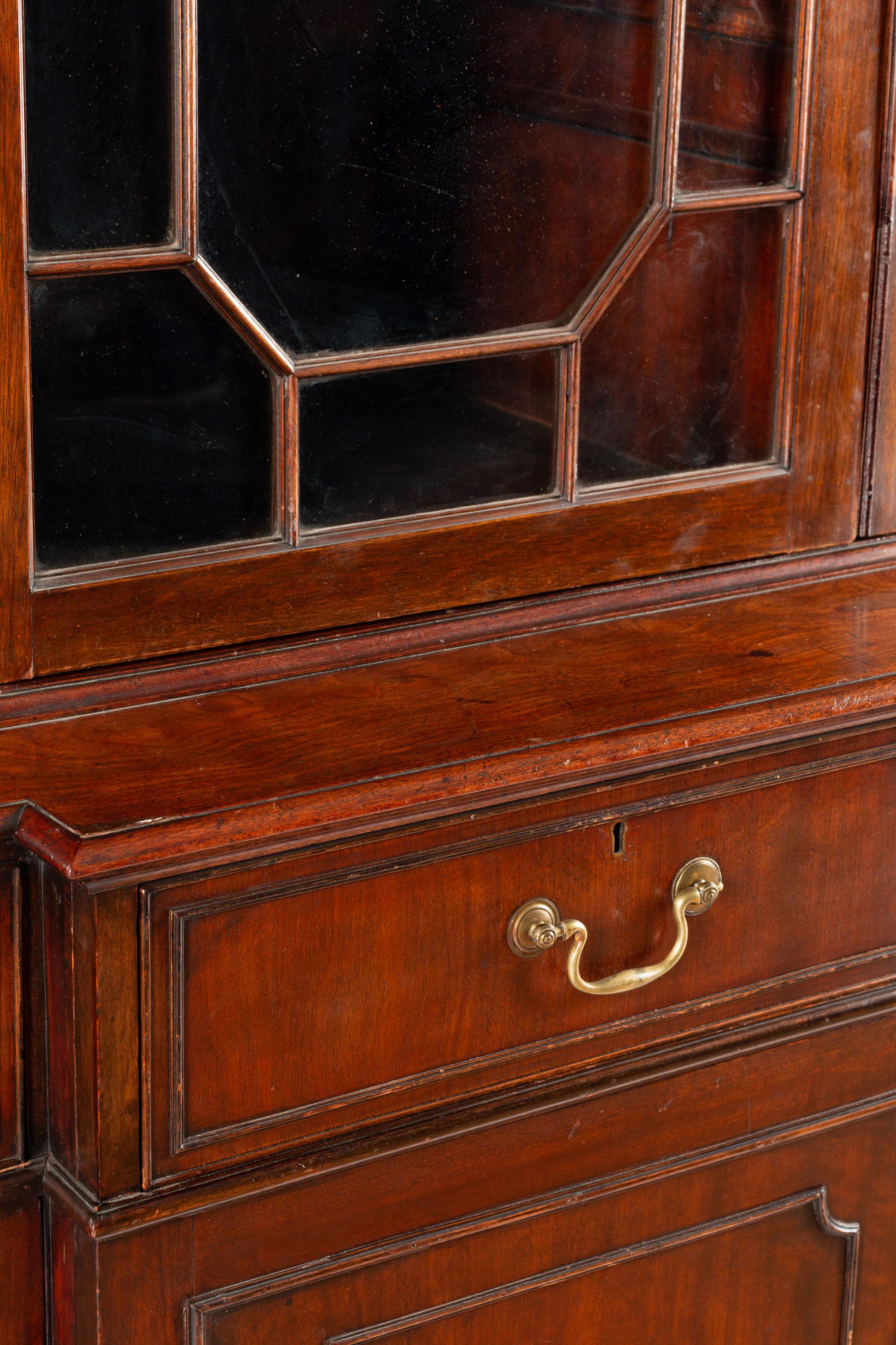 A George III Mahogany Breakfront Bookcase