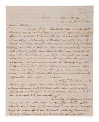 [ENSLAVEMENT]. 2 letters regarding the effects of heat and sun exposure on enslaved persons. 1850.