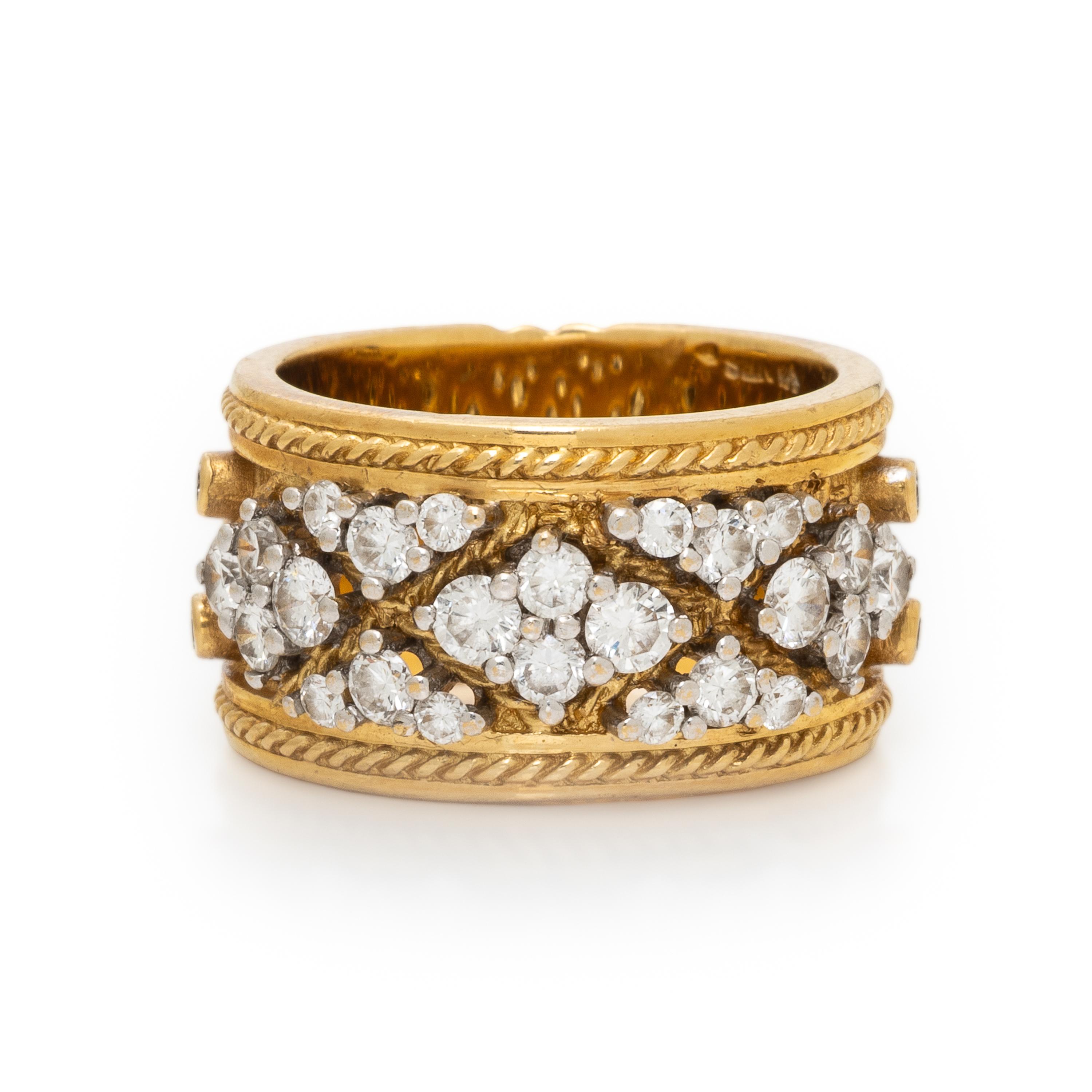 Diamond and Yellow Gold Ring