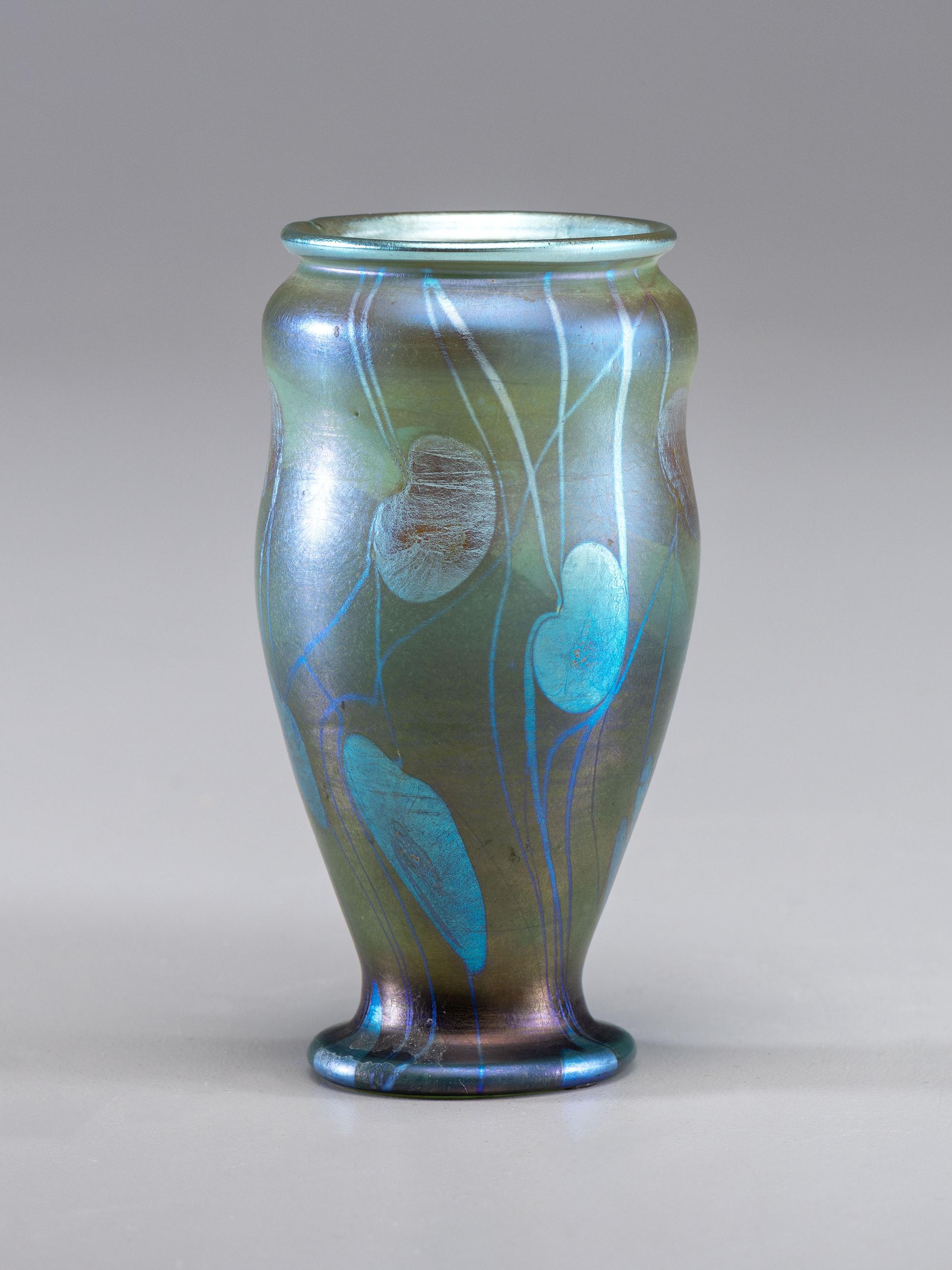 Lily Pad and Vine Decorated Vase, c. 1900