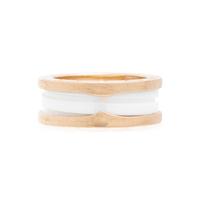 BVLGARI, ROSE GOLD AND WHITE CERAMIC 'B. ZERO 1' RING