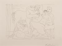 Le Repos du Sculpteur devant un Centaure et une Femme (from La Suite Vollard )