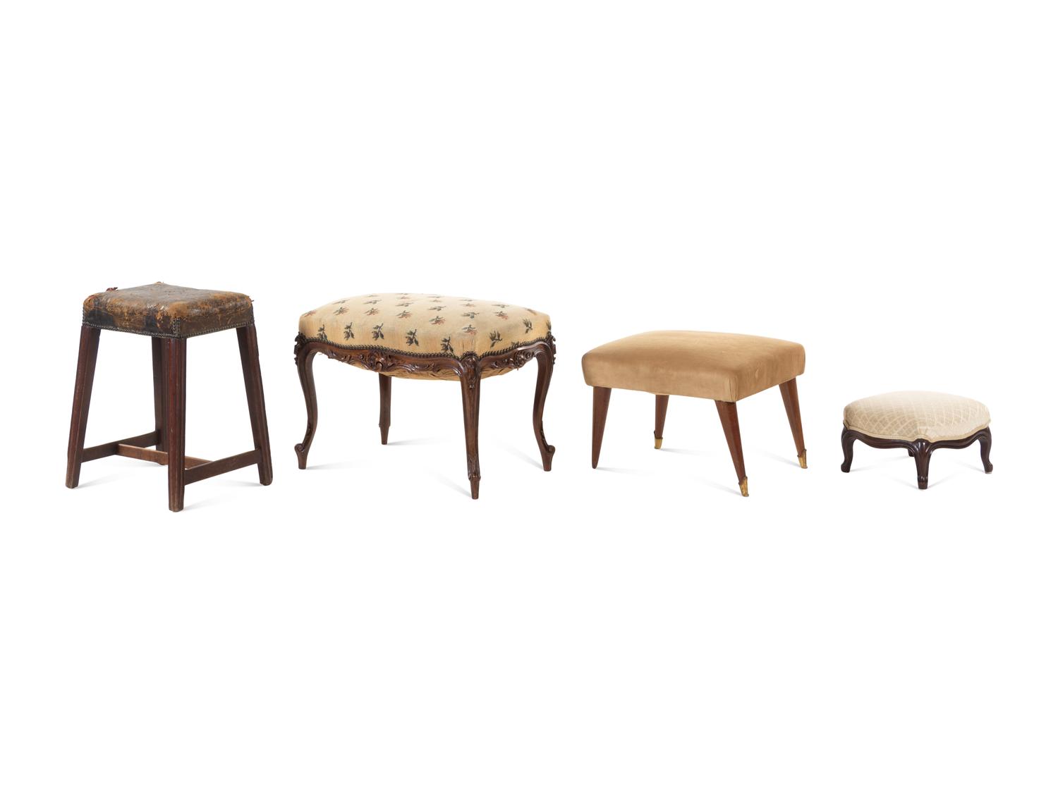 A Group of Four Stools