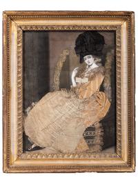 Five Victorian Mixed Media Dressed Pictures