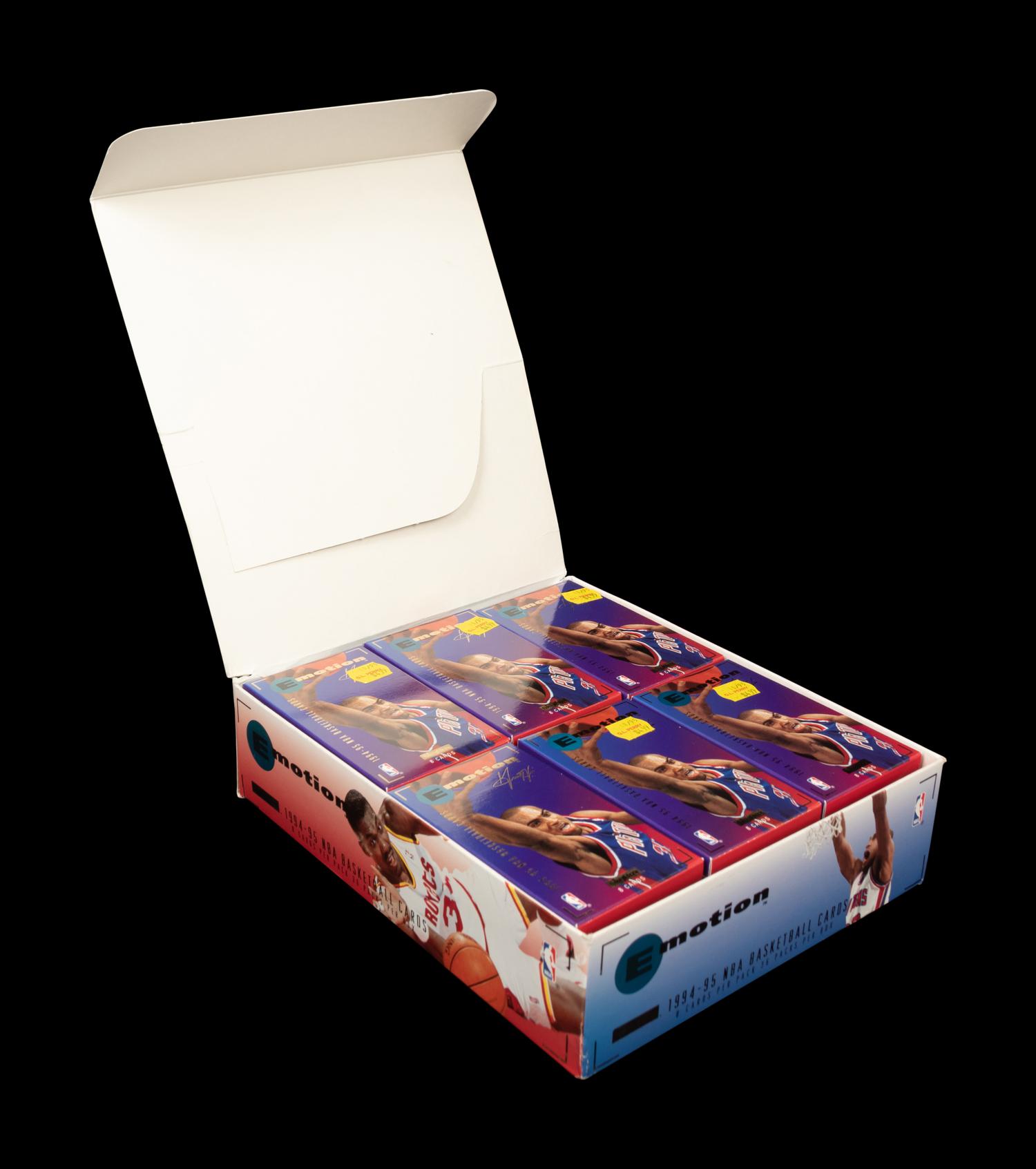 A Retail Box of 1994-95 Skybox Emotion Basketball Cards