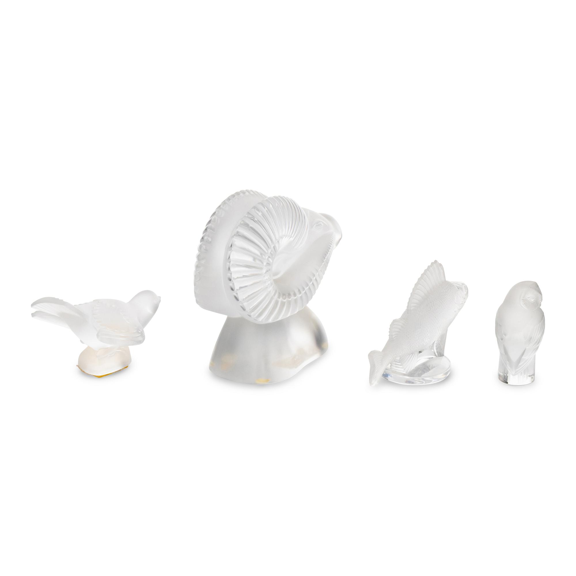 Four Lalique Animal Figurines