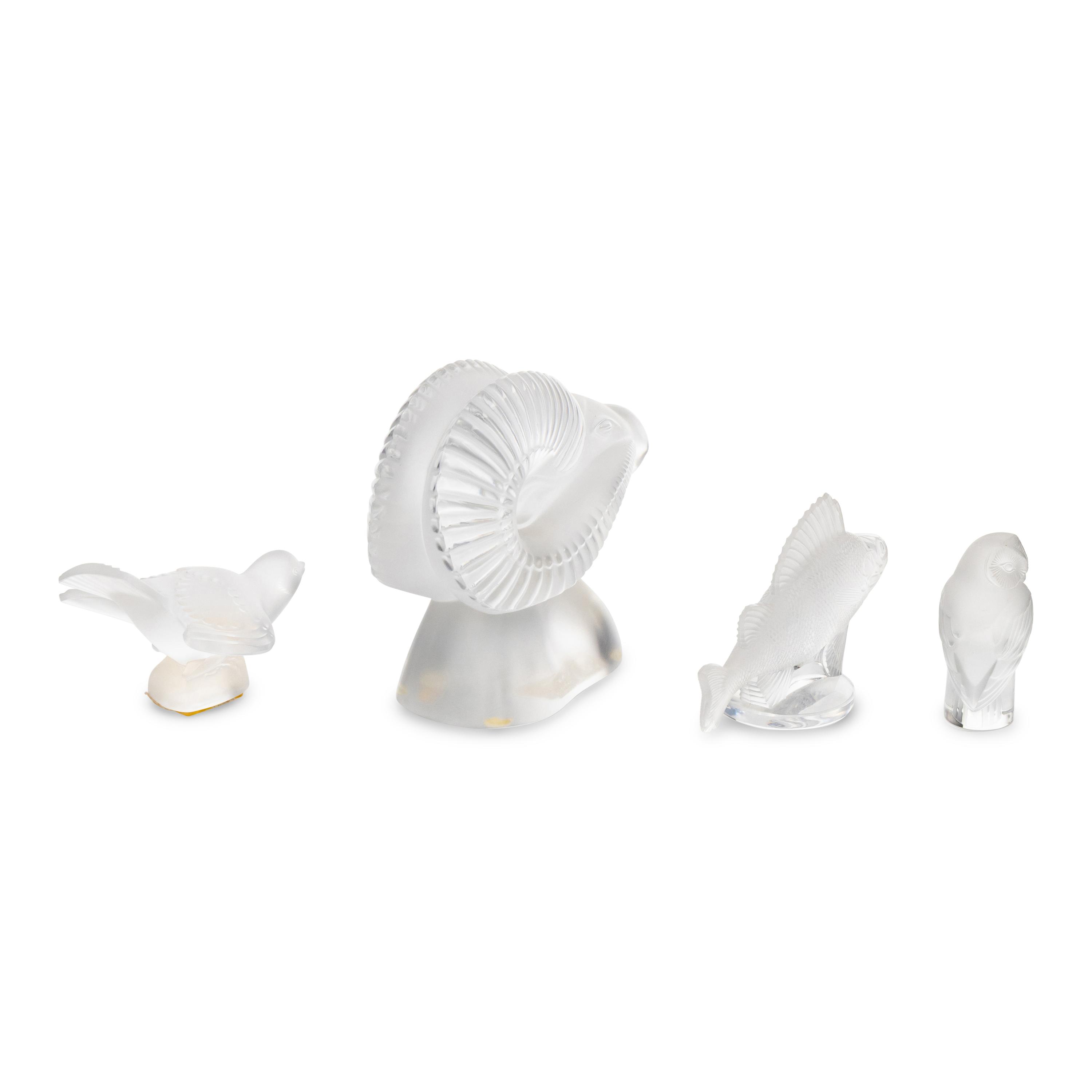 Four Lalique Animal Figurines