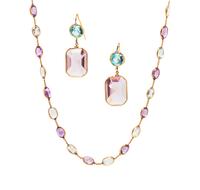 A Yellow Gold and Gemstone Demi-Parure,