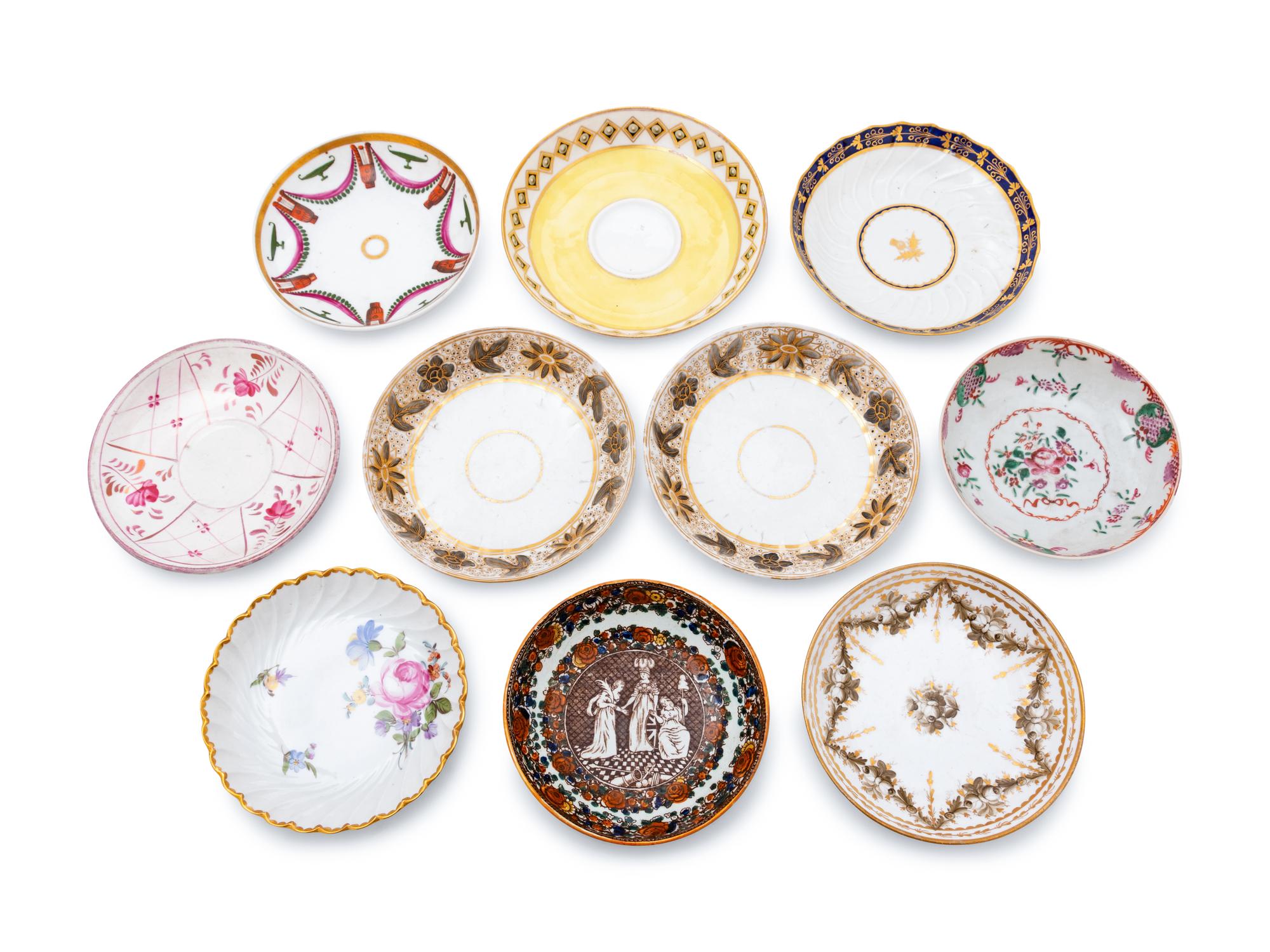 A Collection of Cabinet Cups and Saucers