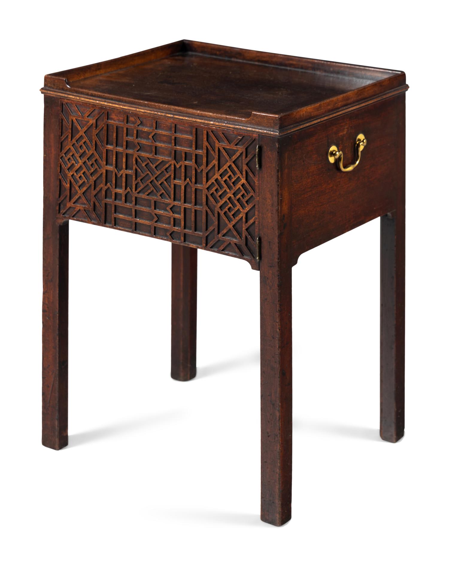 A George II Mahogany Bedside Cabinet