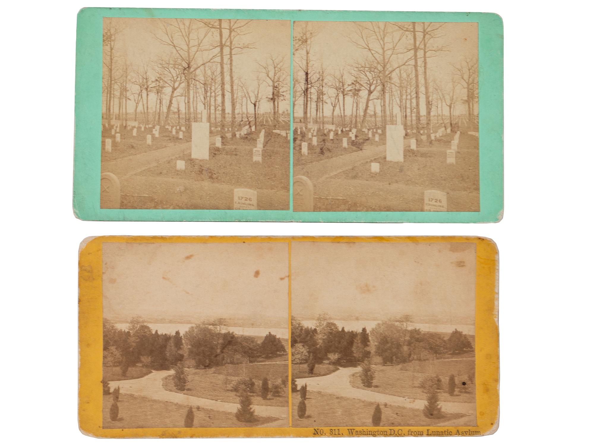 [CIVIL WAR]. A group of over 50 stereoviews, highlighted by images of the Grand Review, and the US Arsenal and Navy Yard, Washington, DC, incl. cannon.