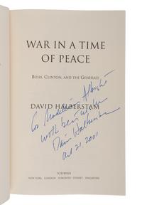 AMERICAN POST-COLD WAR CONFLICT A group of 8 works, most FIRST EDITIONS, a few INSCRIBED TO SECRETARY ALBRIGHT: