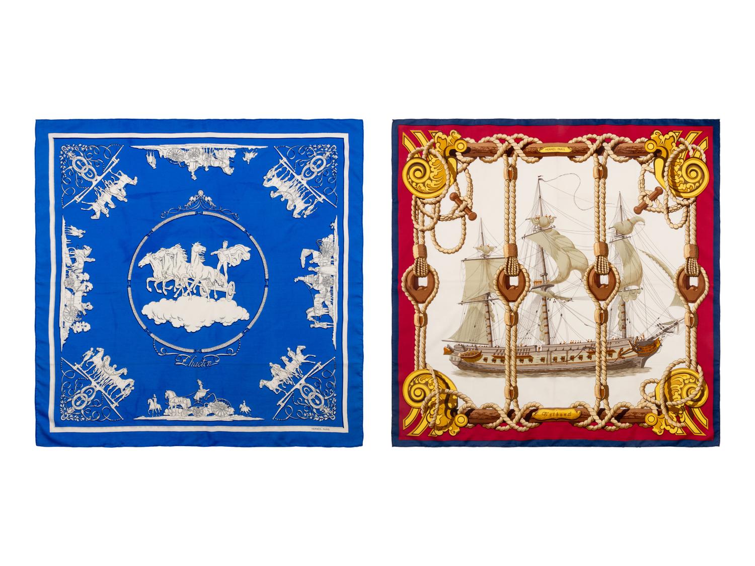 Two Hermès Scarves, 1959 & 1968