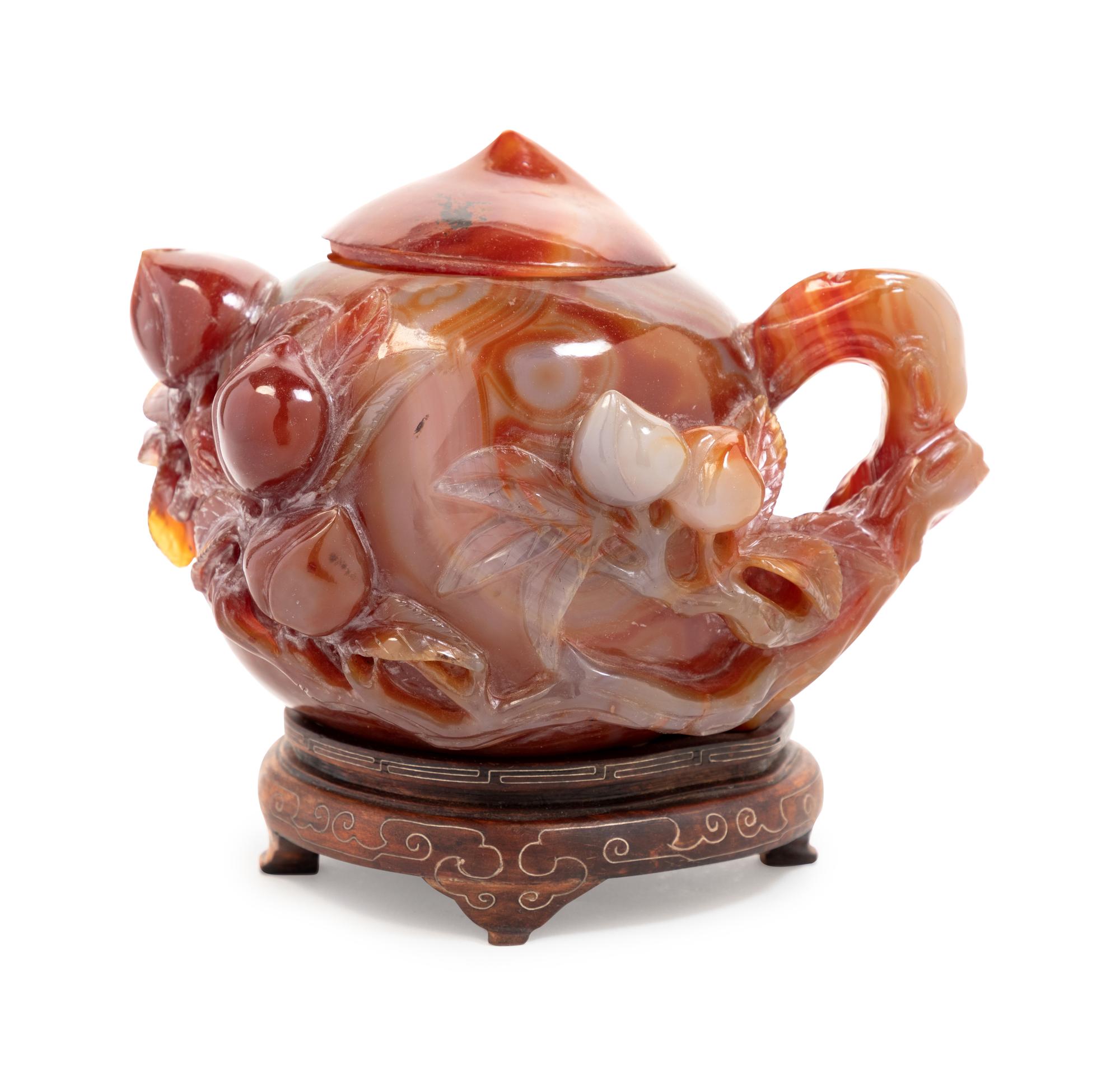 A Chinese Agate Teapot