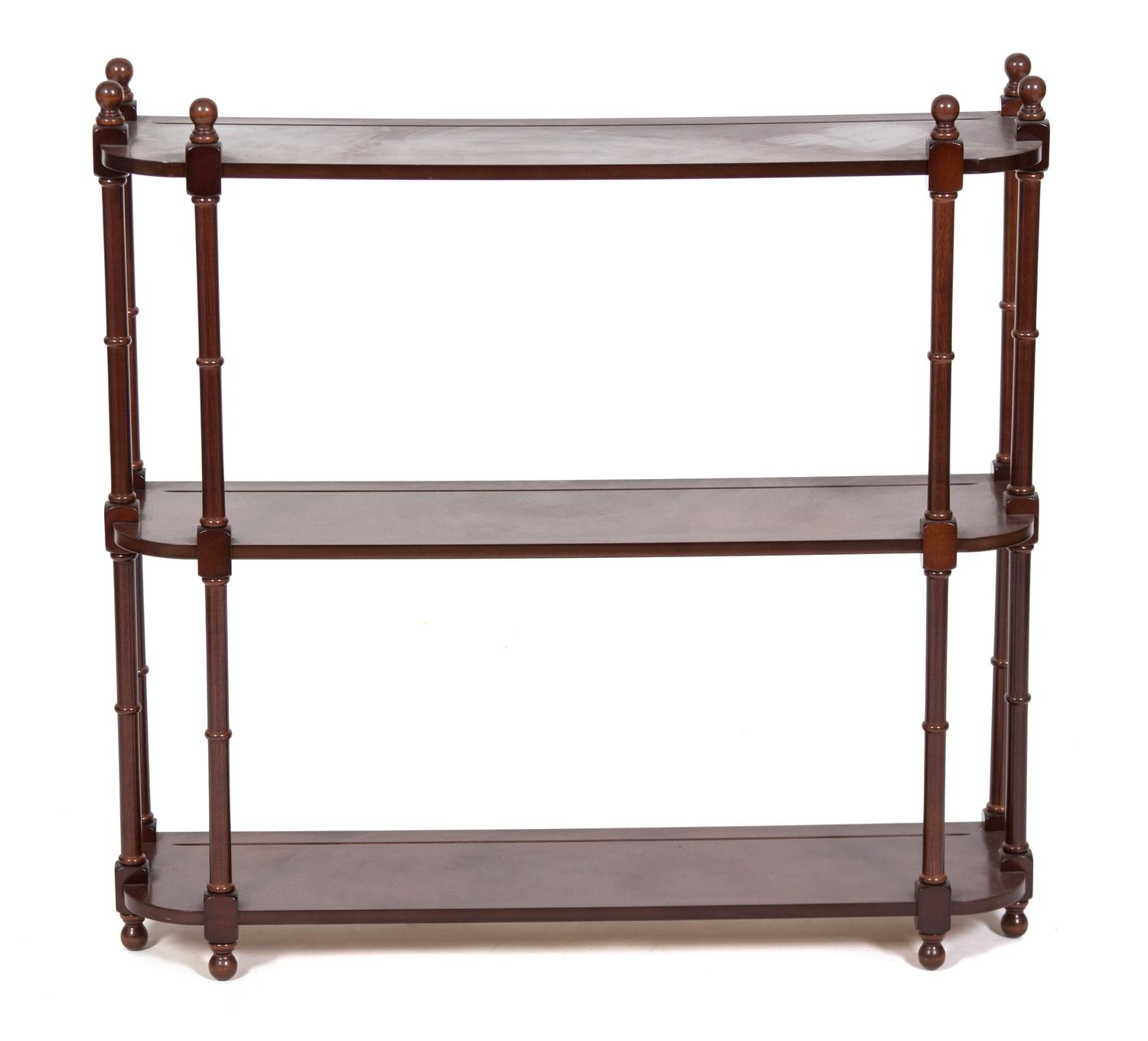 A Regency Style Mahogany Wall Shelf Height 30 x width 30 x depth 8 inches. — 20TH CENTURY