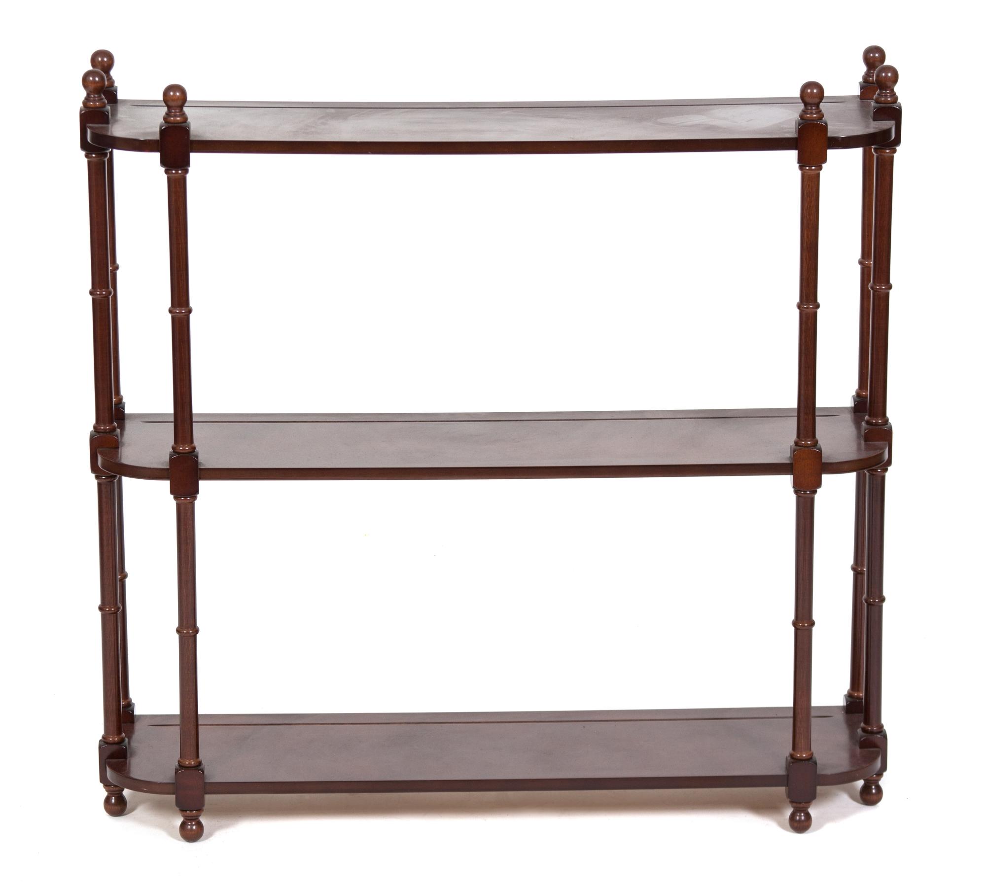A Regency Style Mahogany Wall Shelf Height 30 x width 30 x depth 8 inches. — 20TH CENTURY
