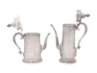 A Mexican Silver Teapot and Coffee Pot
