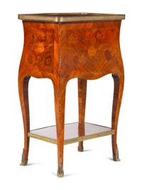 A Louis XV Style Marquetry Table en Chiffonnière