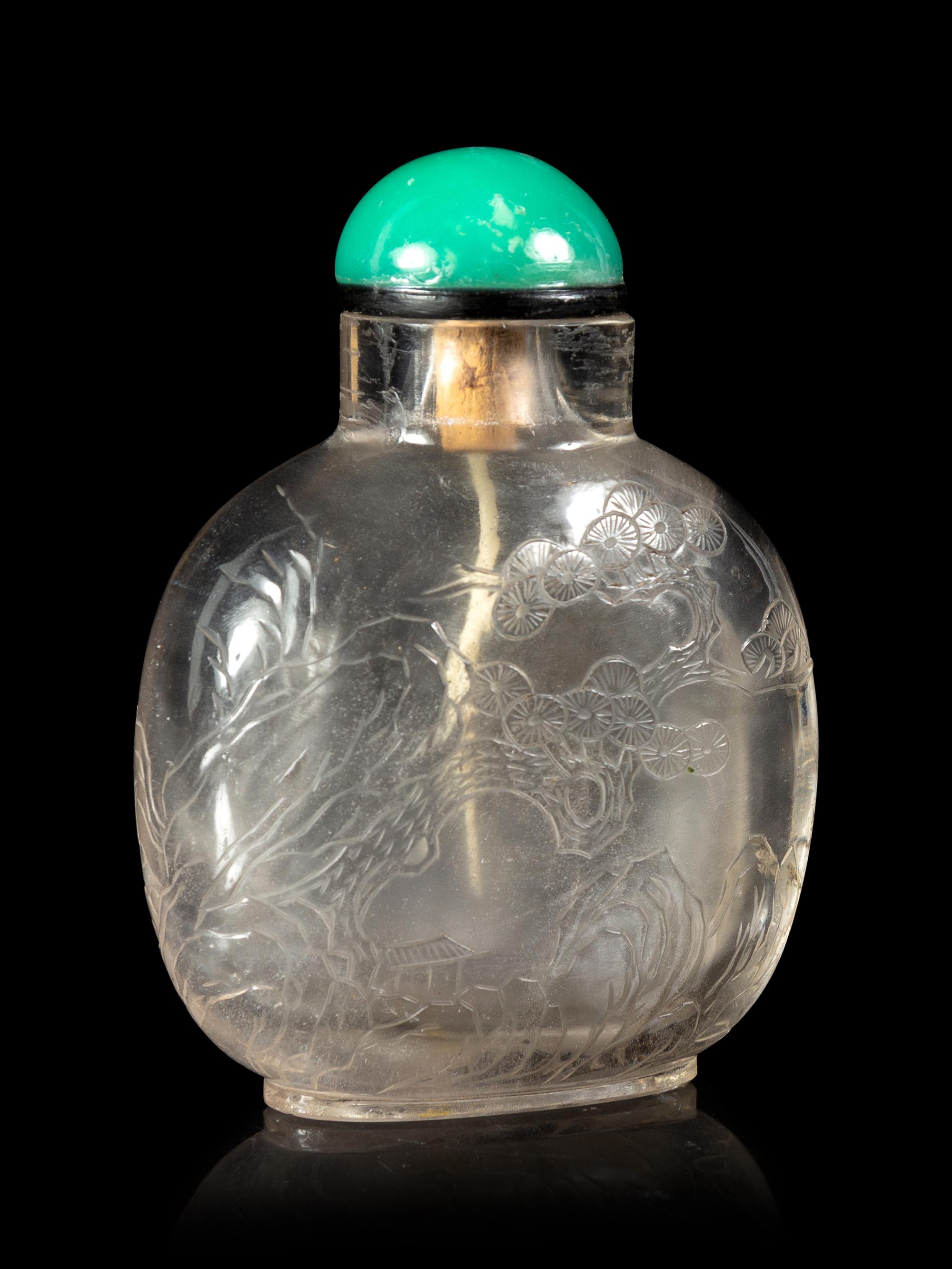 A Large Rock Crystal Snuff Bottle