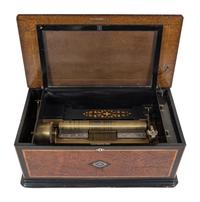 A Swiss Parcel Ebonized Cylinder Music Box