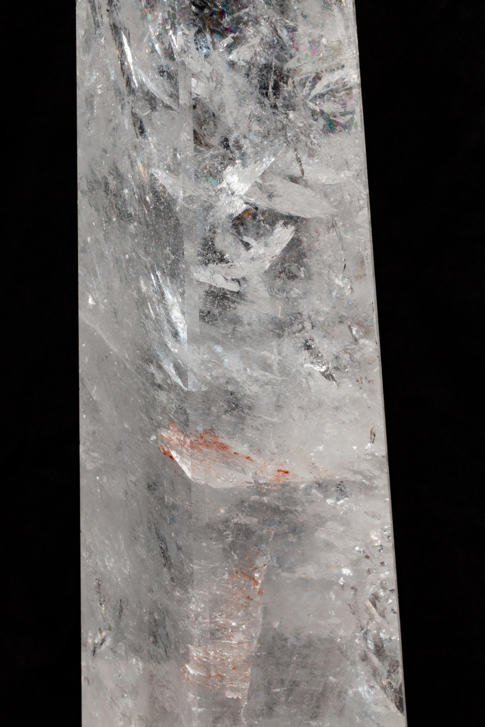 A Pair of Neoclassical Style Rock Crystal Obelisks