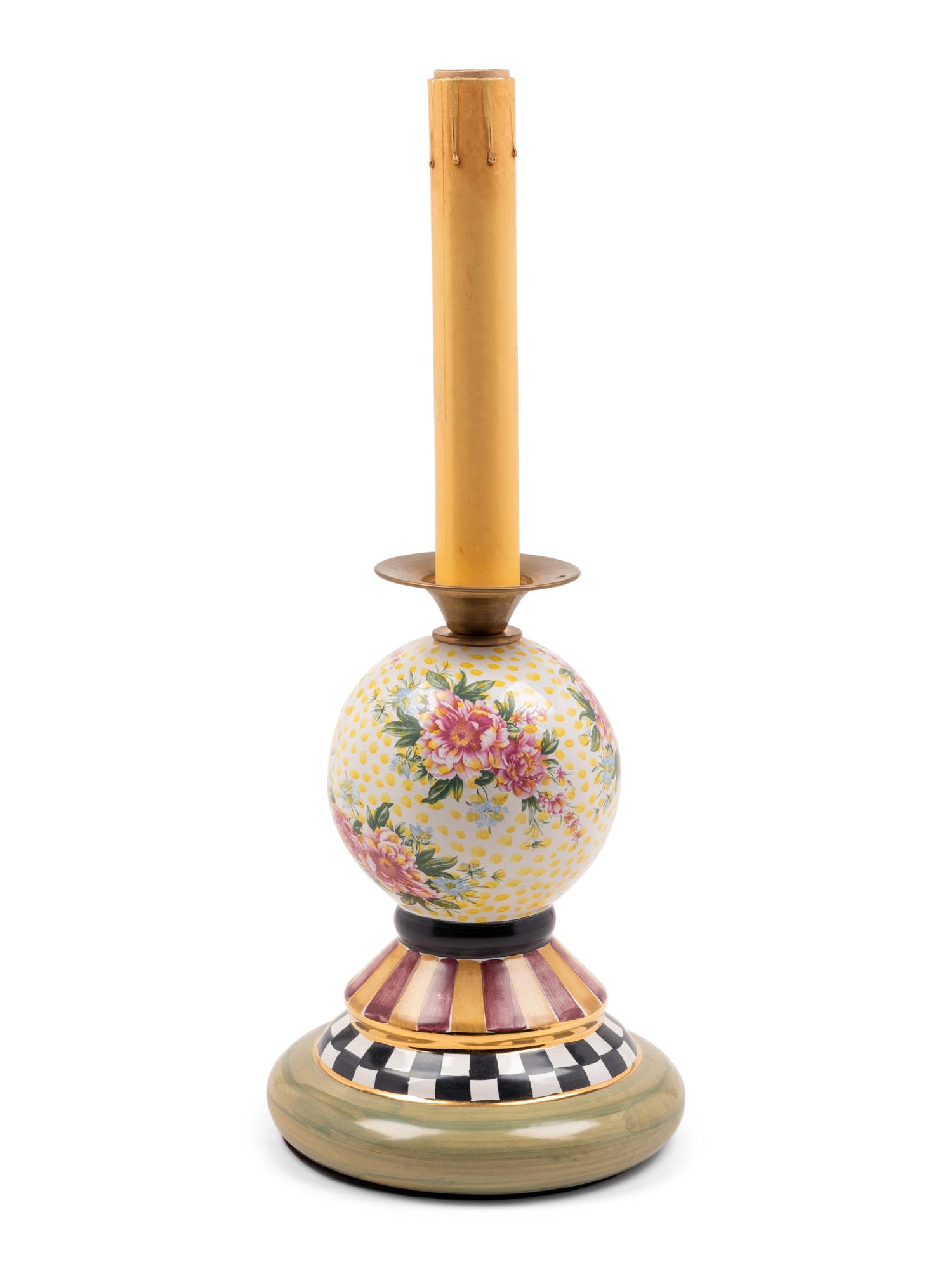 A Mackenzie Childs Marble Collection Desk Lamp
