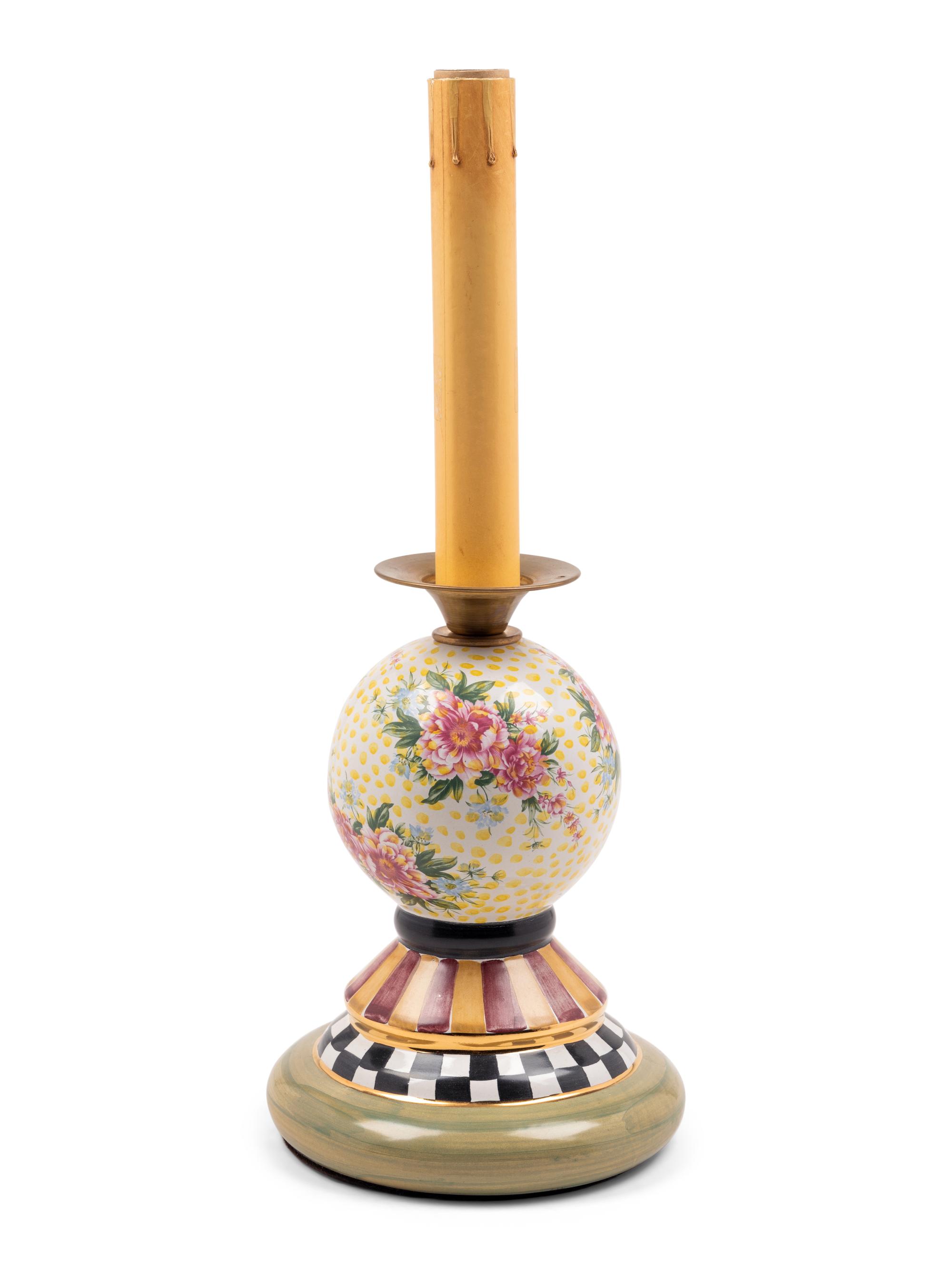 A Mackenzie Childs Marble Collection Desk Lamp