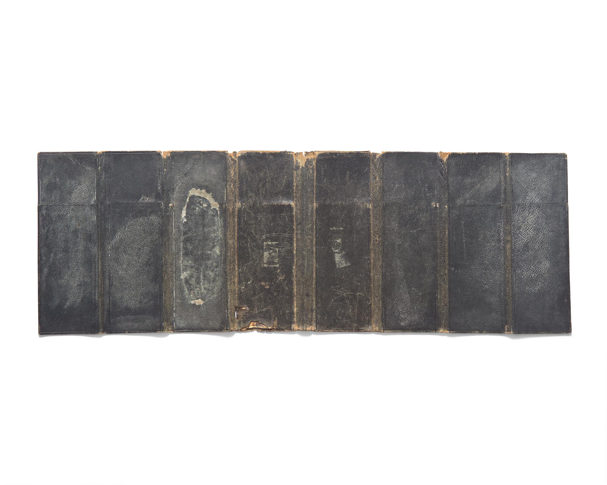 [LINCOLN, Abraham (1809-1865)]. A wallet-style leather bill-book purportedly owned by Lincoln. Ca. 1840s-50s.