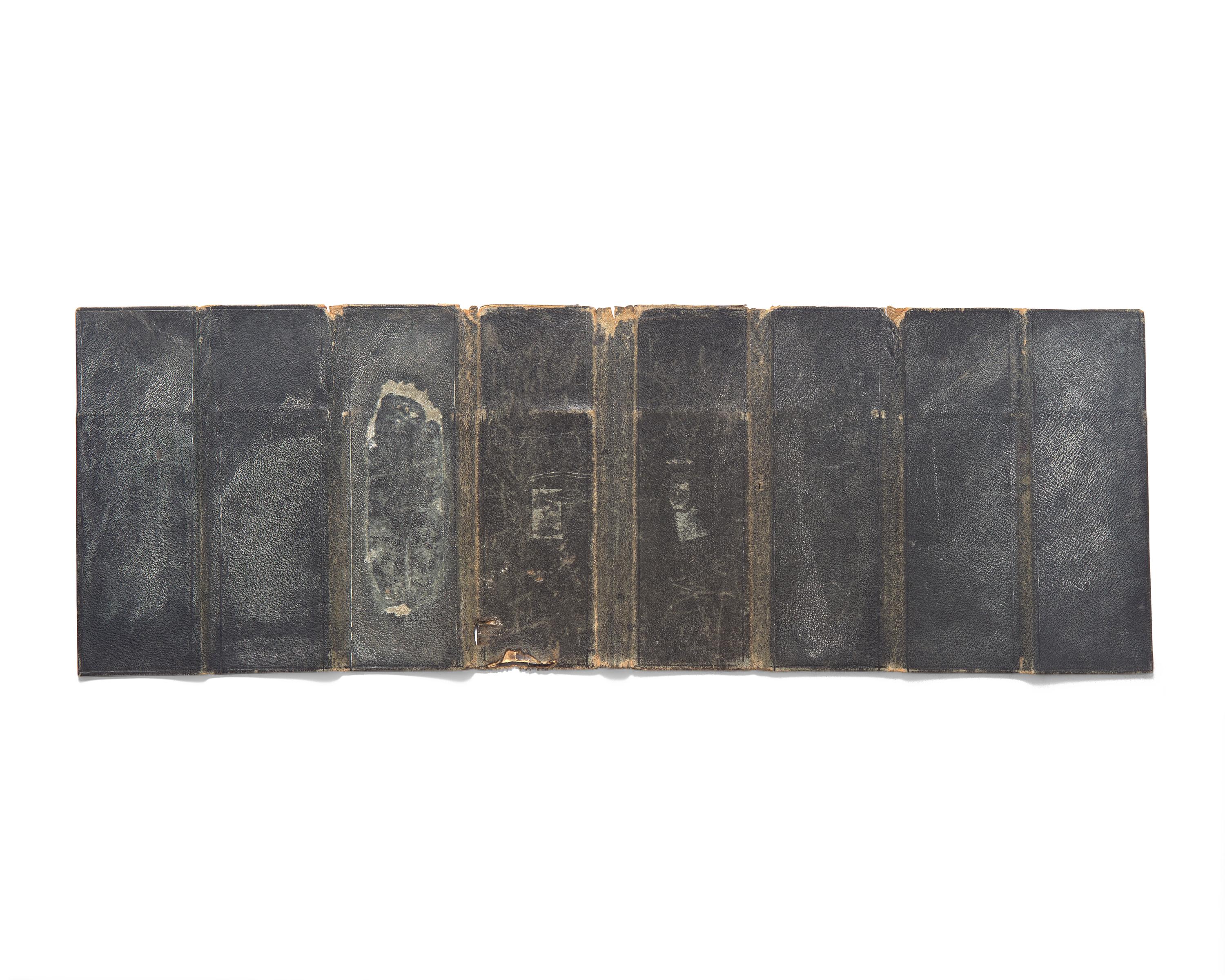 [LINCOLN, Abraham (1809-1865)]. A wallet-style leather bill-book purportedly owned by Lincoln. Ca. 1840s-50s.