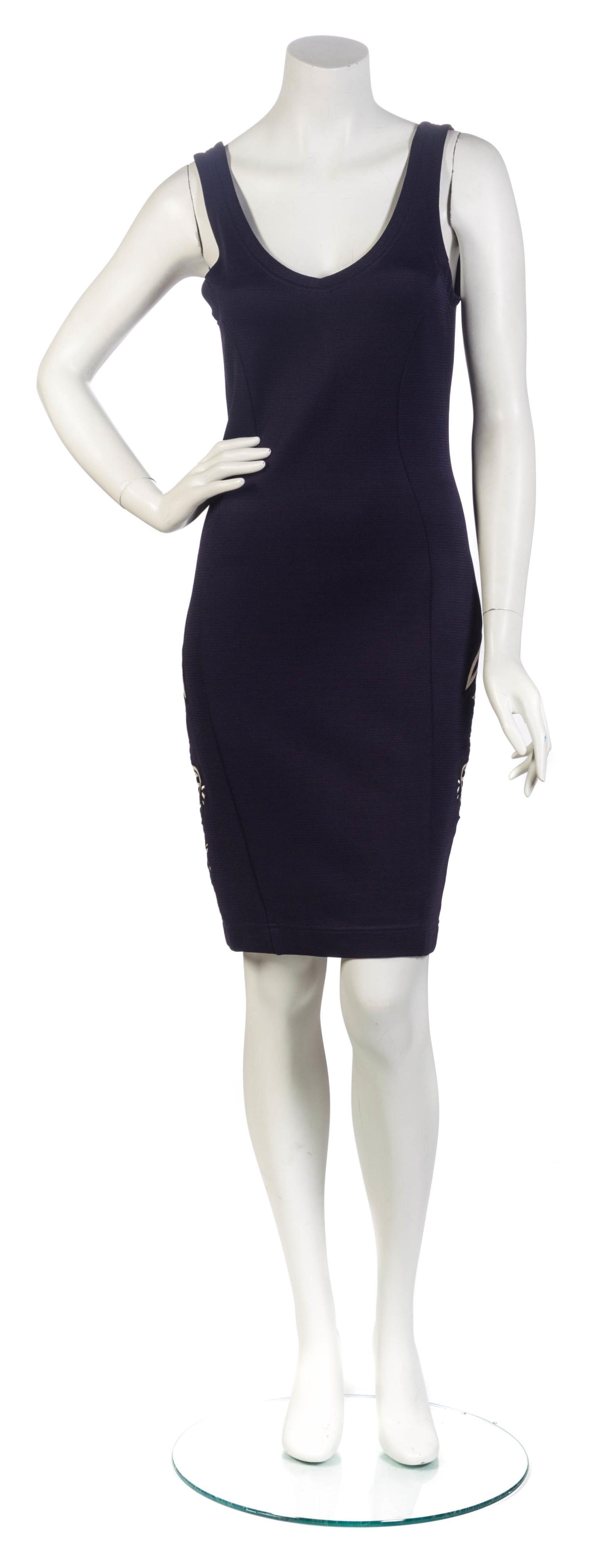 A Rifat Ozbek Purple Knit Dress, Size 6.