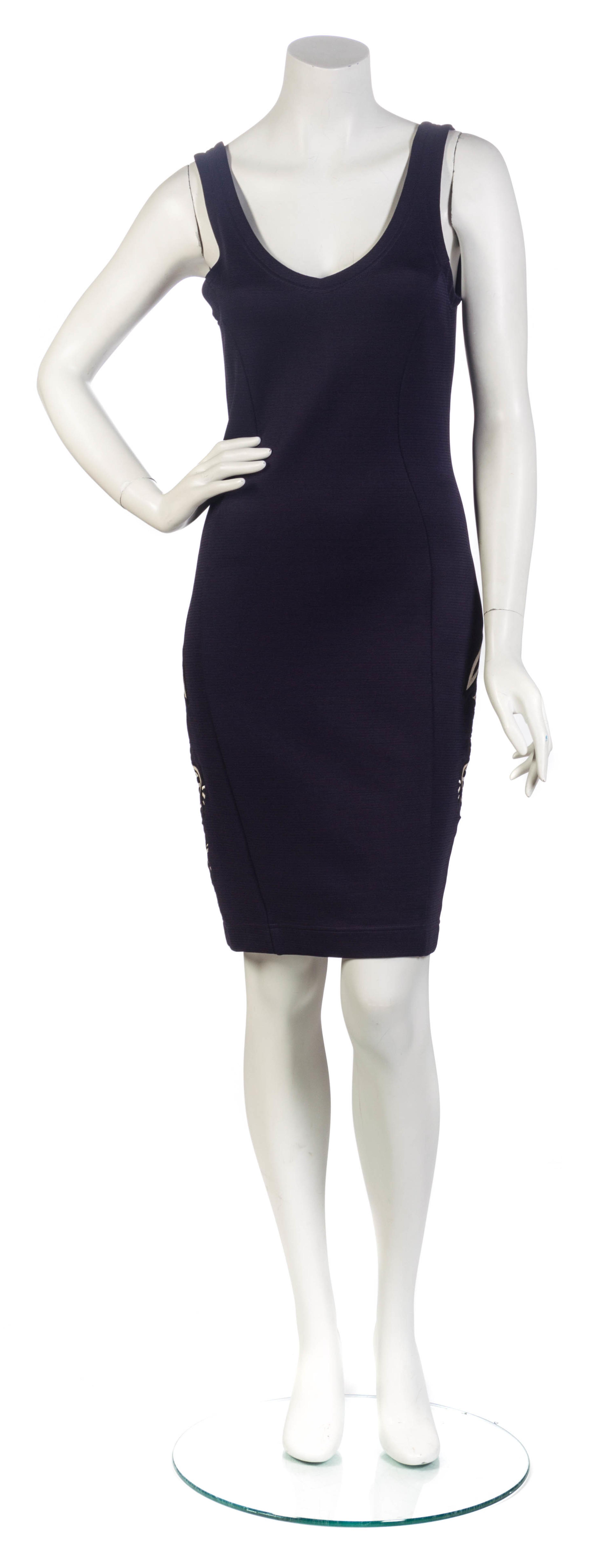 A Rifat Ozbek Purple Knit Dress, Size 6.