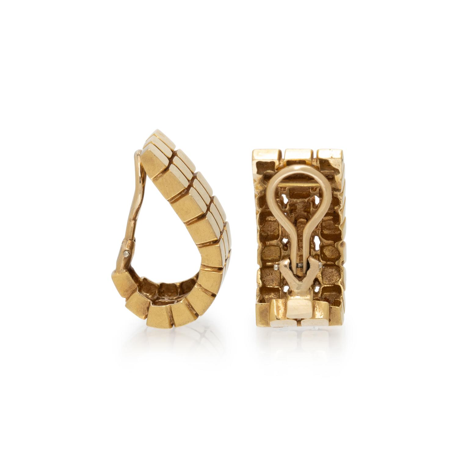 TIFFANY & CO., YELLOW GOLD EARRINGS