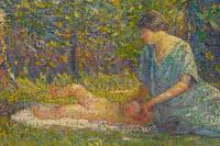Mother and Child in Forest