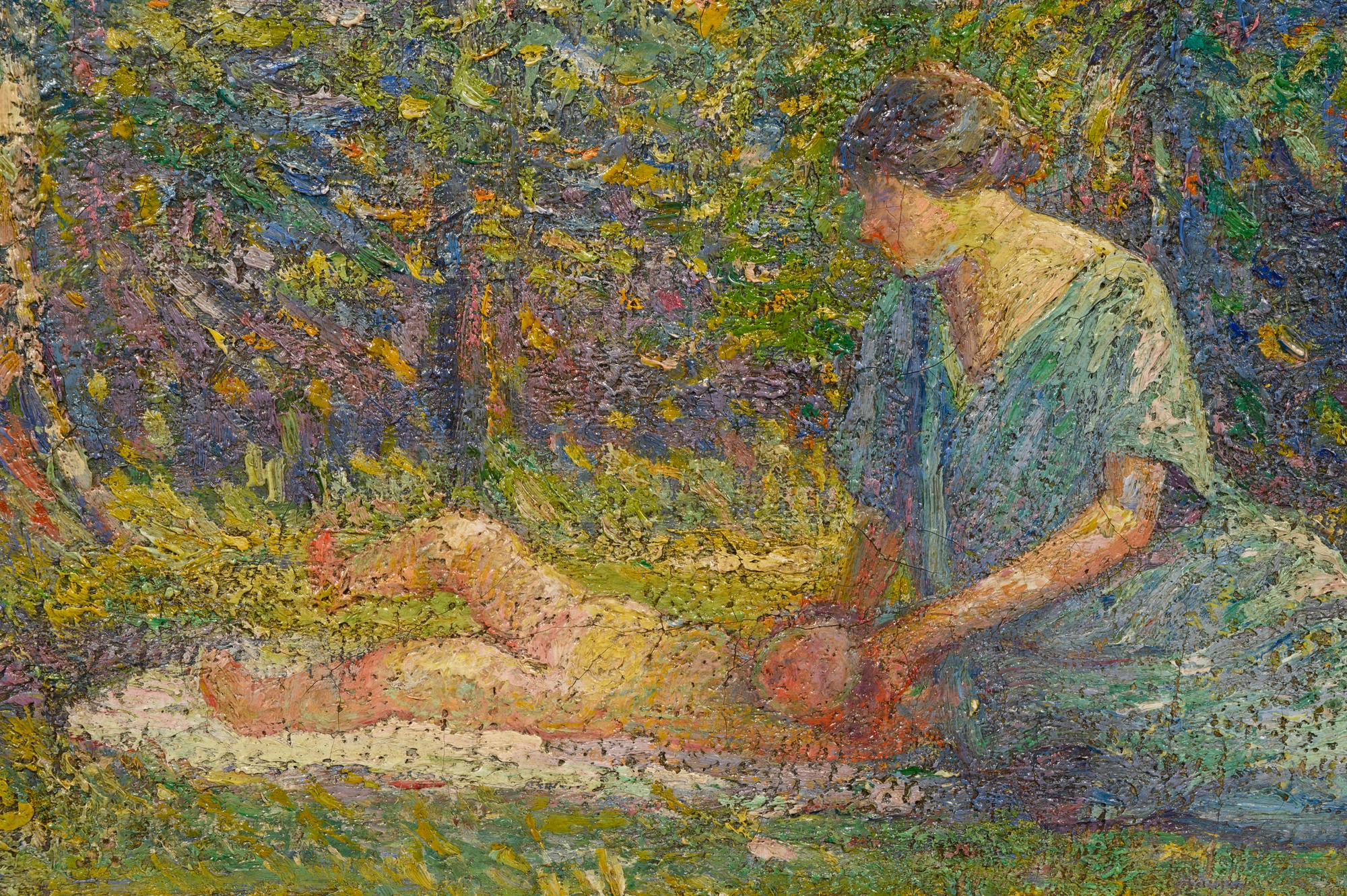 Mother and Child in Forest