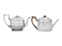 Two George III Silver Teapots