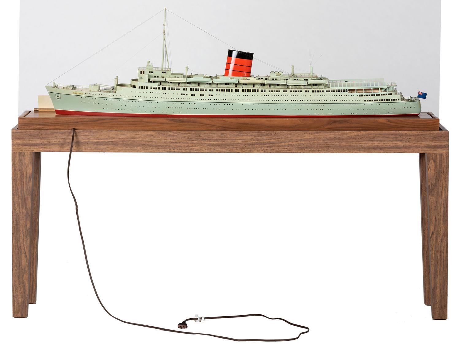 A Scale Model of the RMS Caronia Cunard Ocean Liner