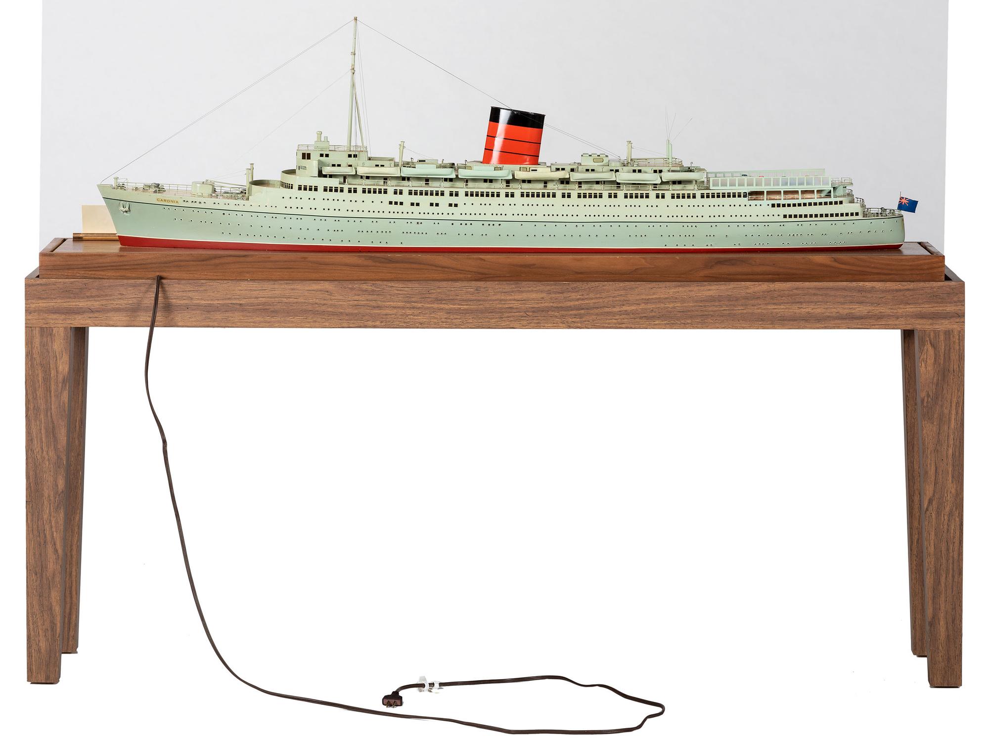A Scale Model of the RMS Caronia Cunard Ocean Liner
