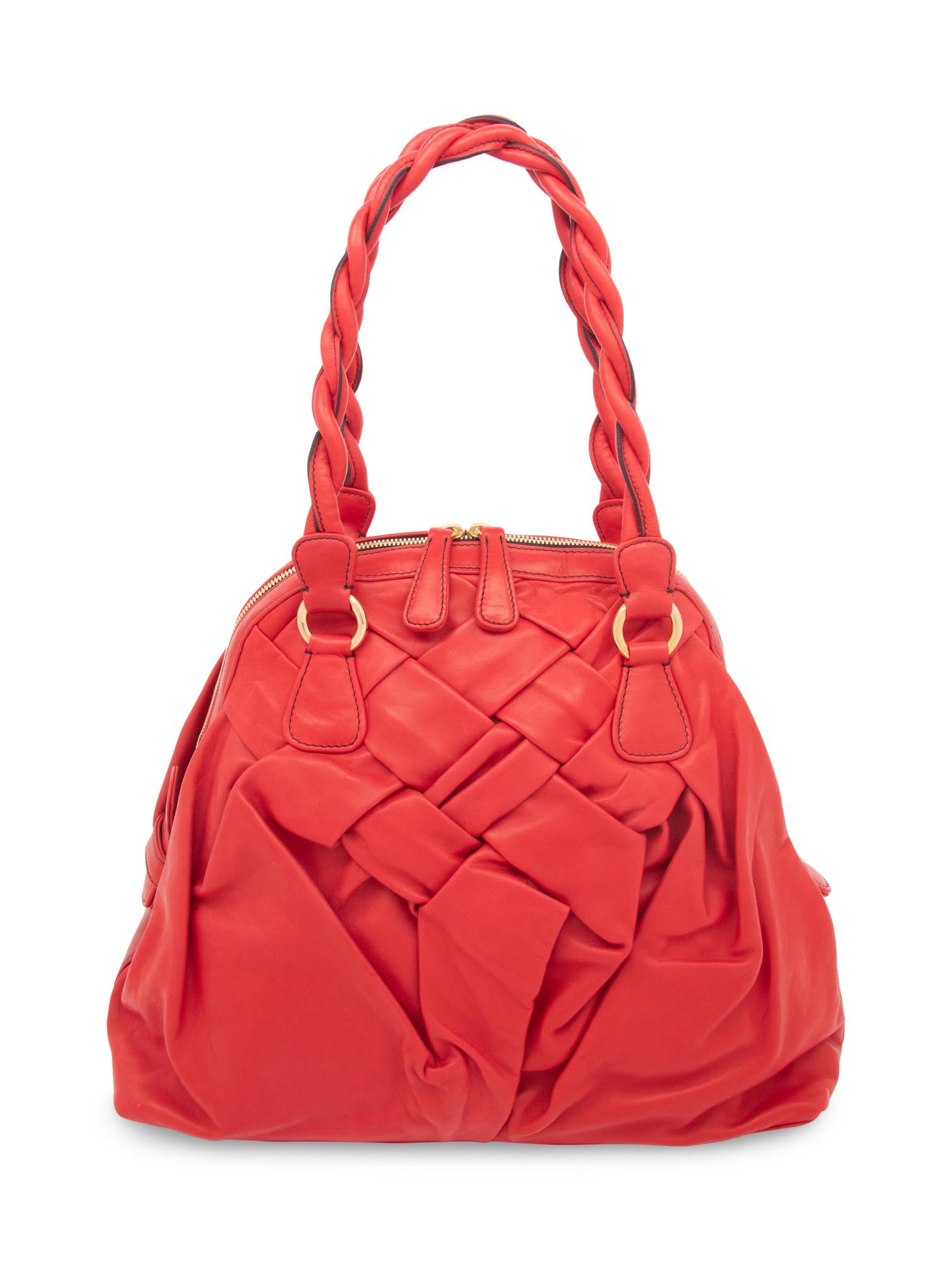 Valentino, Red Nappa Leather Bag