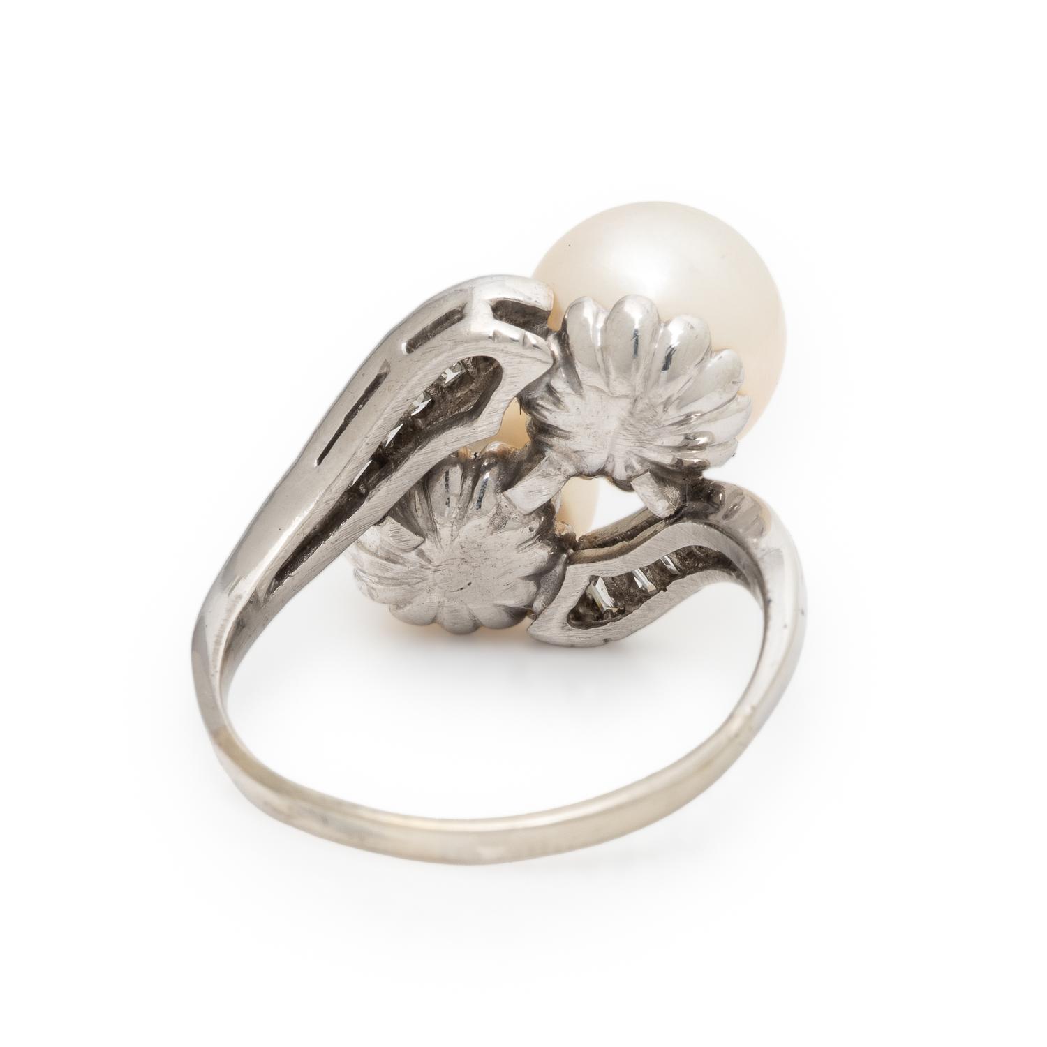 Cultured Pearl and Diamond Ring