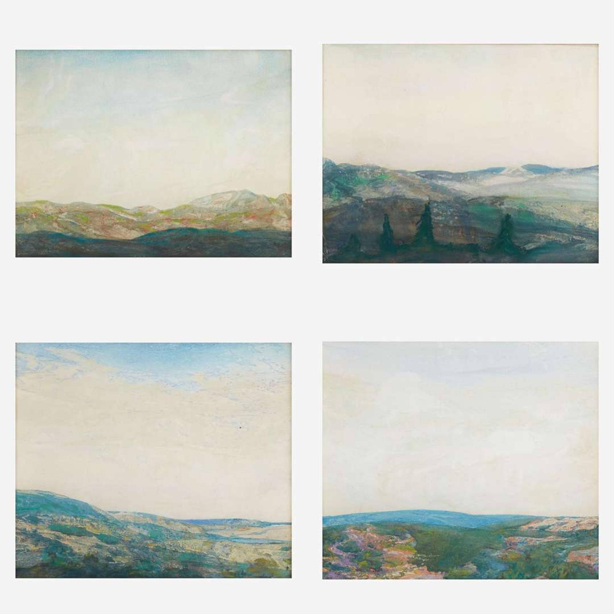 Wilson Henry Irvine (American, 1869–1936) Blue Mountain; together with three companions