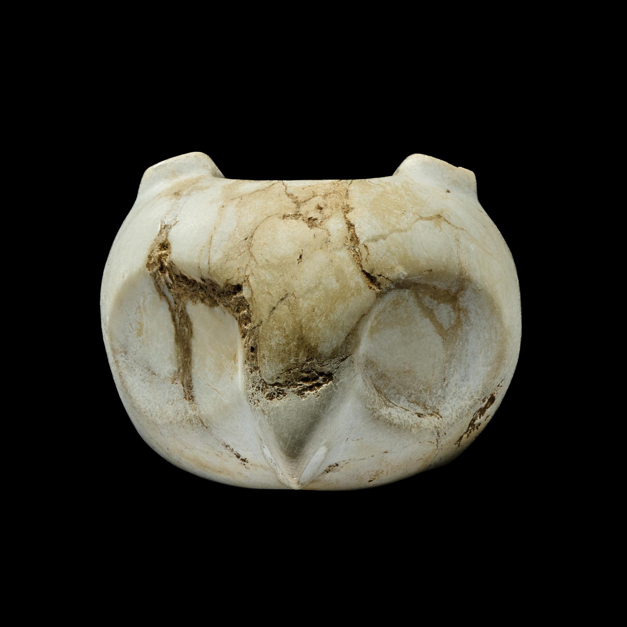 A Costa Rican Marble Mace Head of an Owl