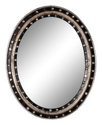 An Irish Ebonized and Part-Silvered Oval Mirror